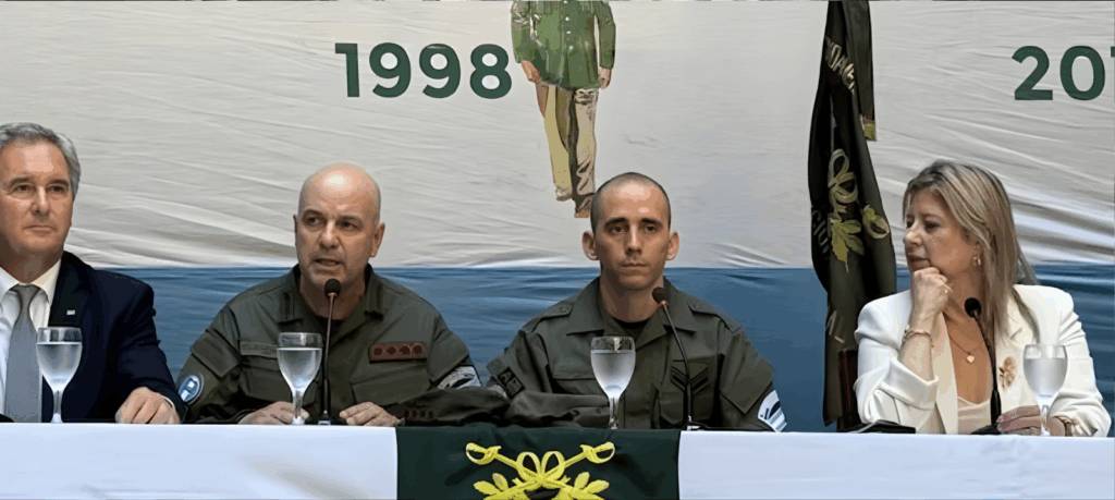 El gendarme Nahuel Gallo «decidió» alinearse con el Gobierno y la fuerza sin dar explicaciones ni mencionar a la AFA en un discurso demasiado forzado