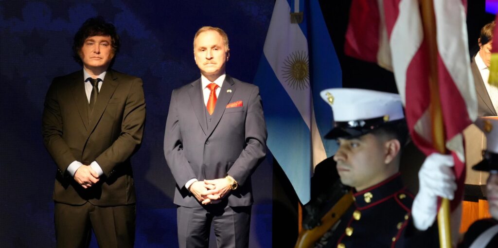 El alcahuete de la Embajada: Milei participó de la celebración por el Día de la Independencia de Estados Unidos y recibió el apoyo de Lamelas